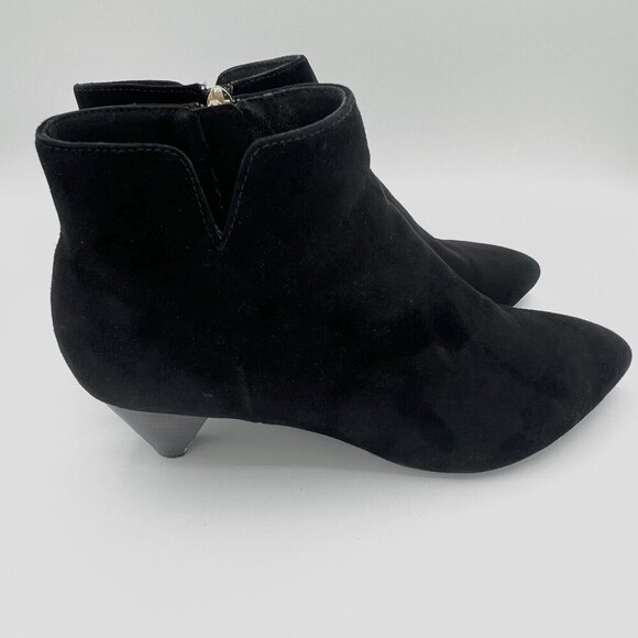 Rockport Women’s Milia V Pointed Toe Suede Ankle Booties Size 8 Medium Black - Picture 1 of 7